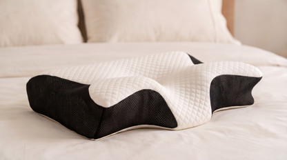 Somnia Contour az ágyon — fekete hálós variáns hálószobai környezetben